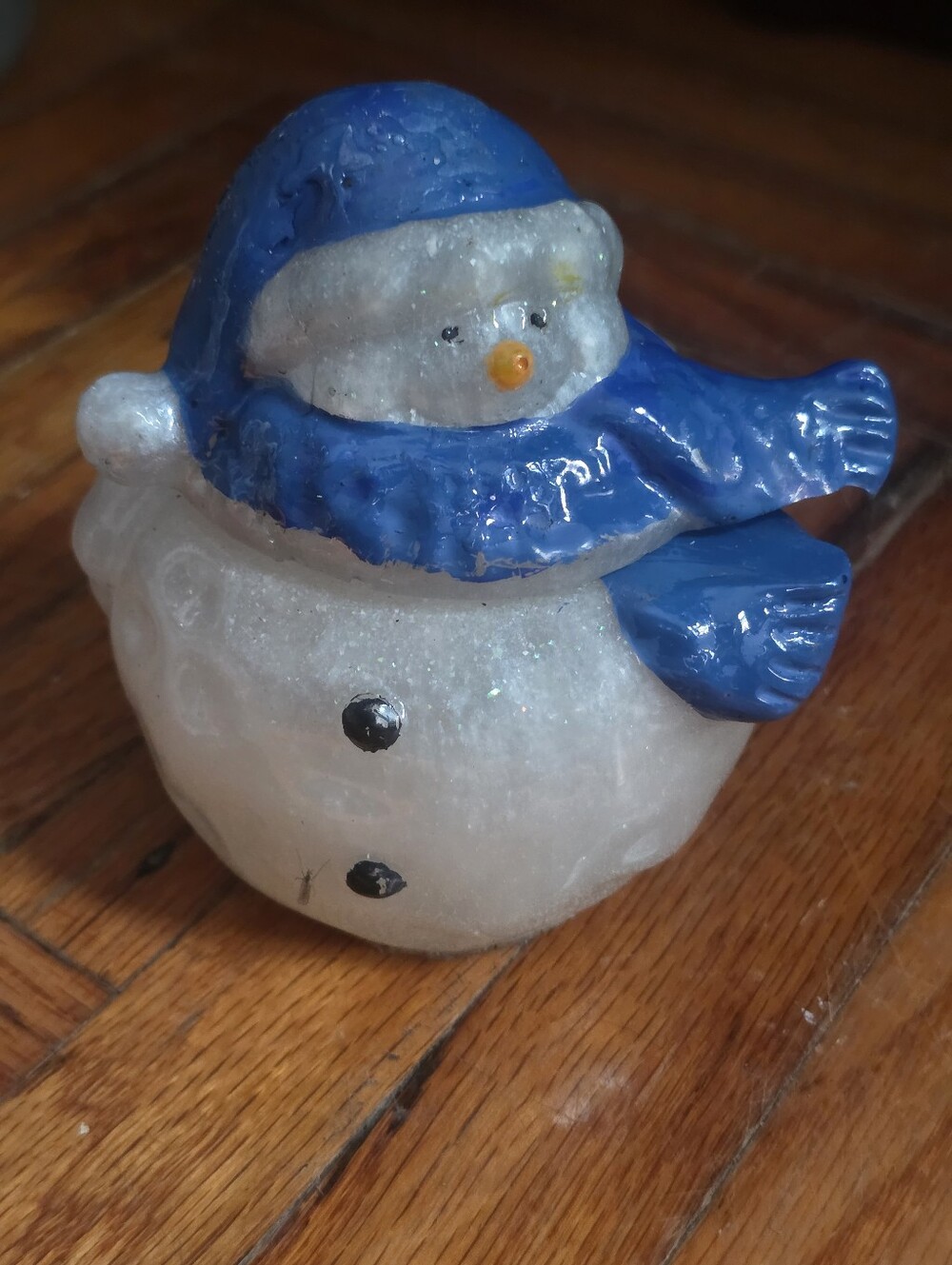 Snowman Winter / Christmas Candy Jar W Removable Top